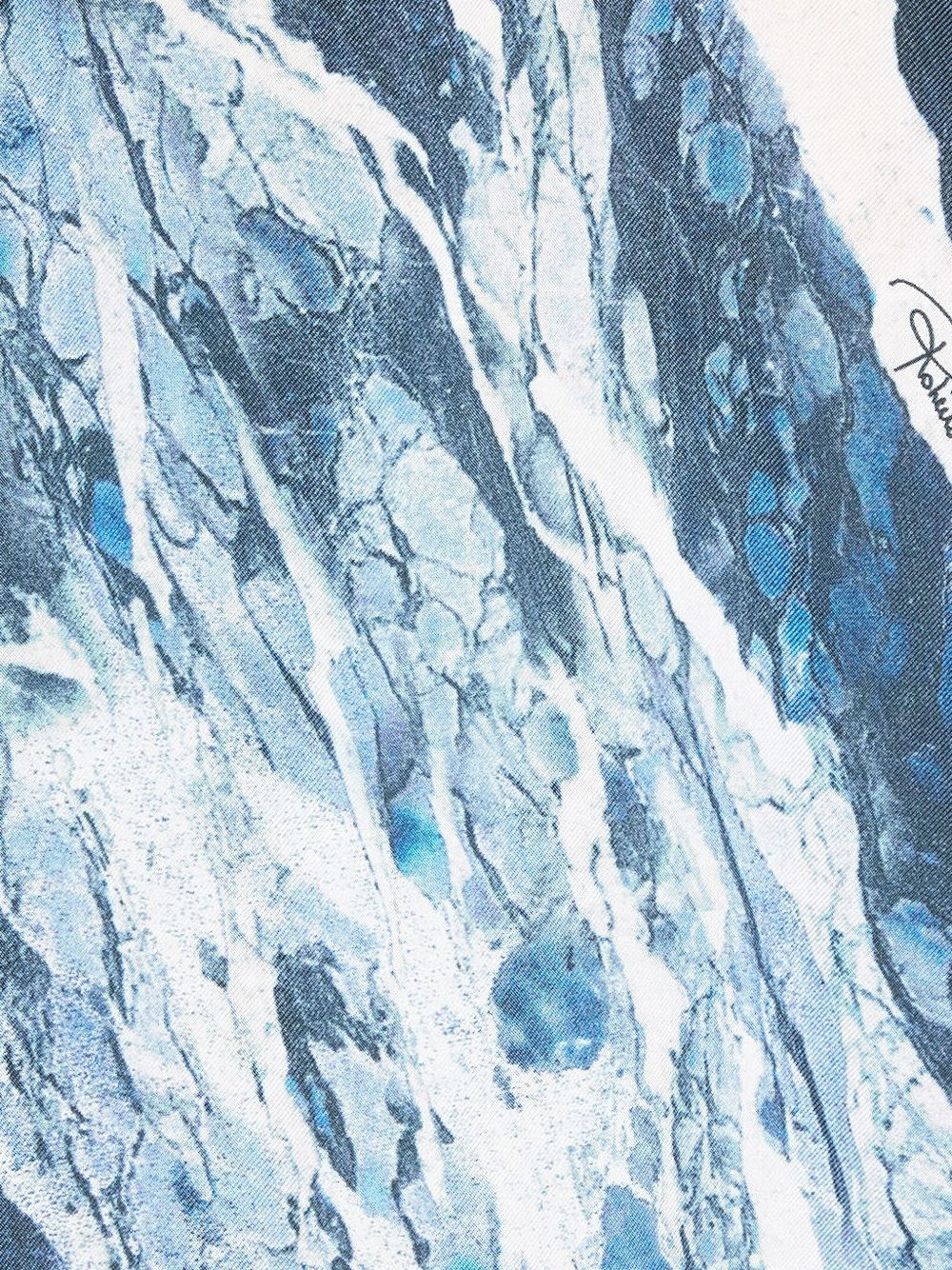 marble-print shirt - 7