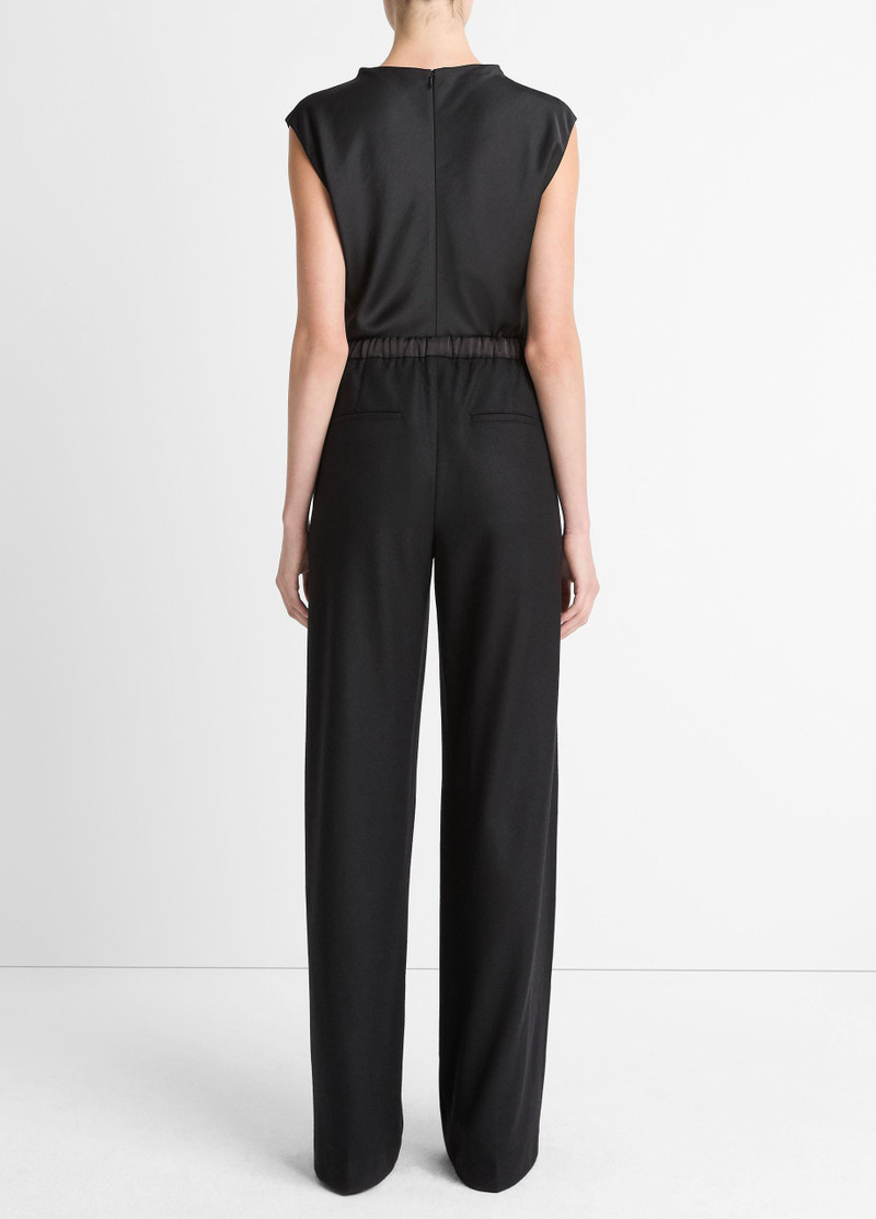 Vince Satin-Trim Italian Wool-Blend Pull-On Pant outlook