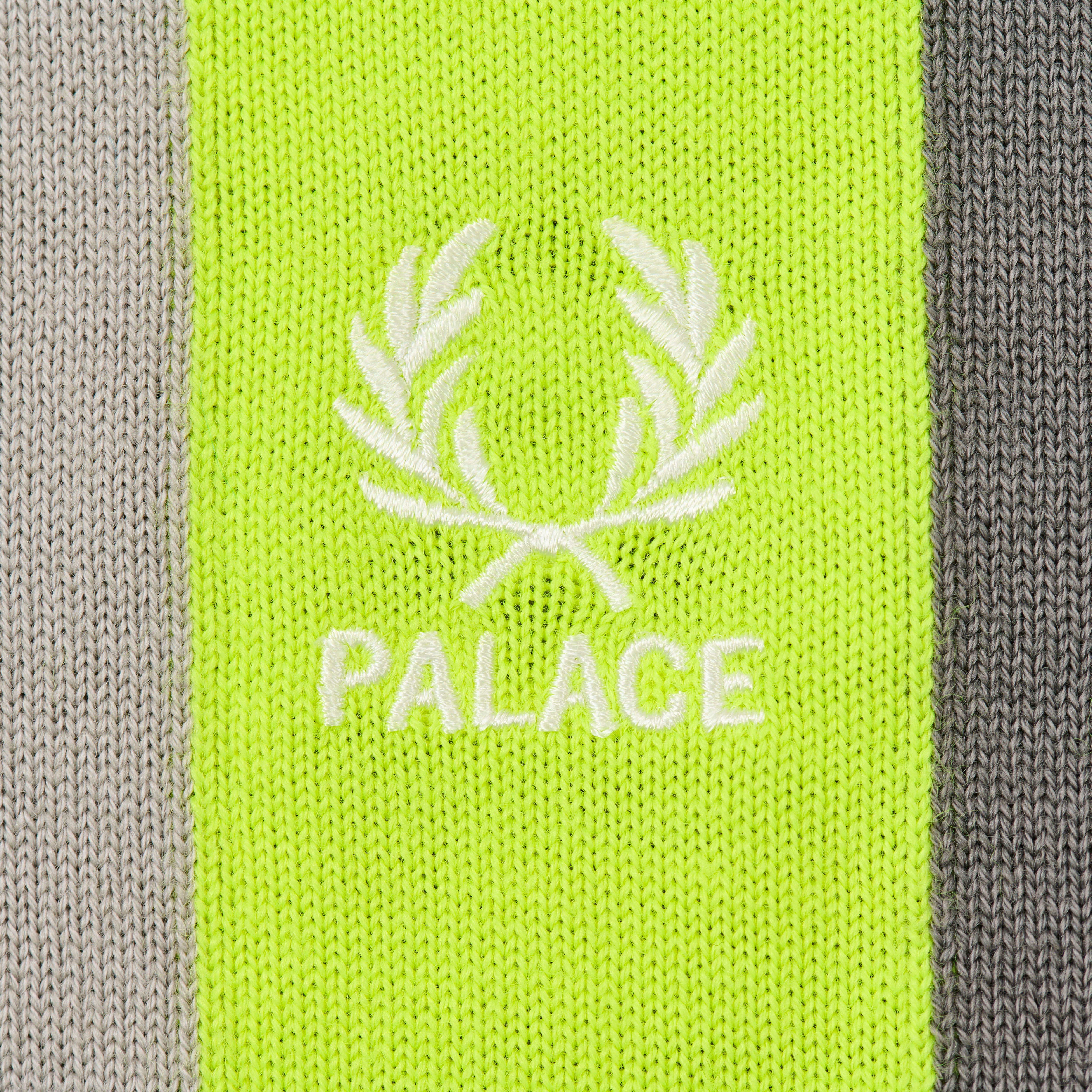 PALACE FRED PERRY LONG SLEEVE KNITTED SHIRT FEATHER - 3