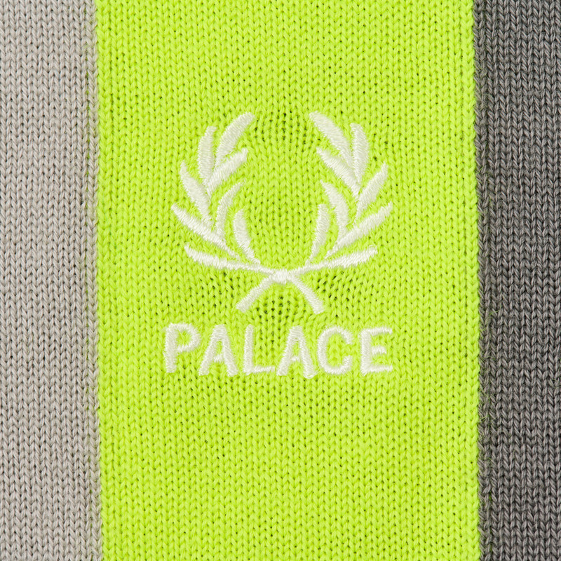 PALACE FRED PERRY LONG SLEEVE KNITTED SHIRT FEATHER 3