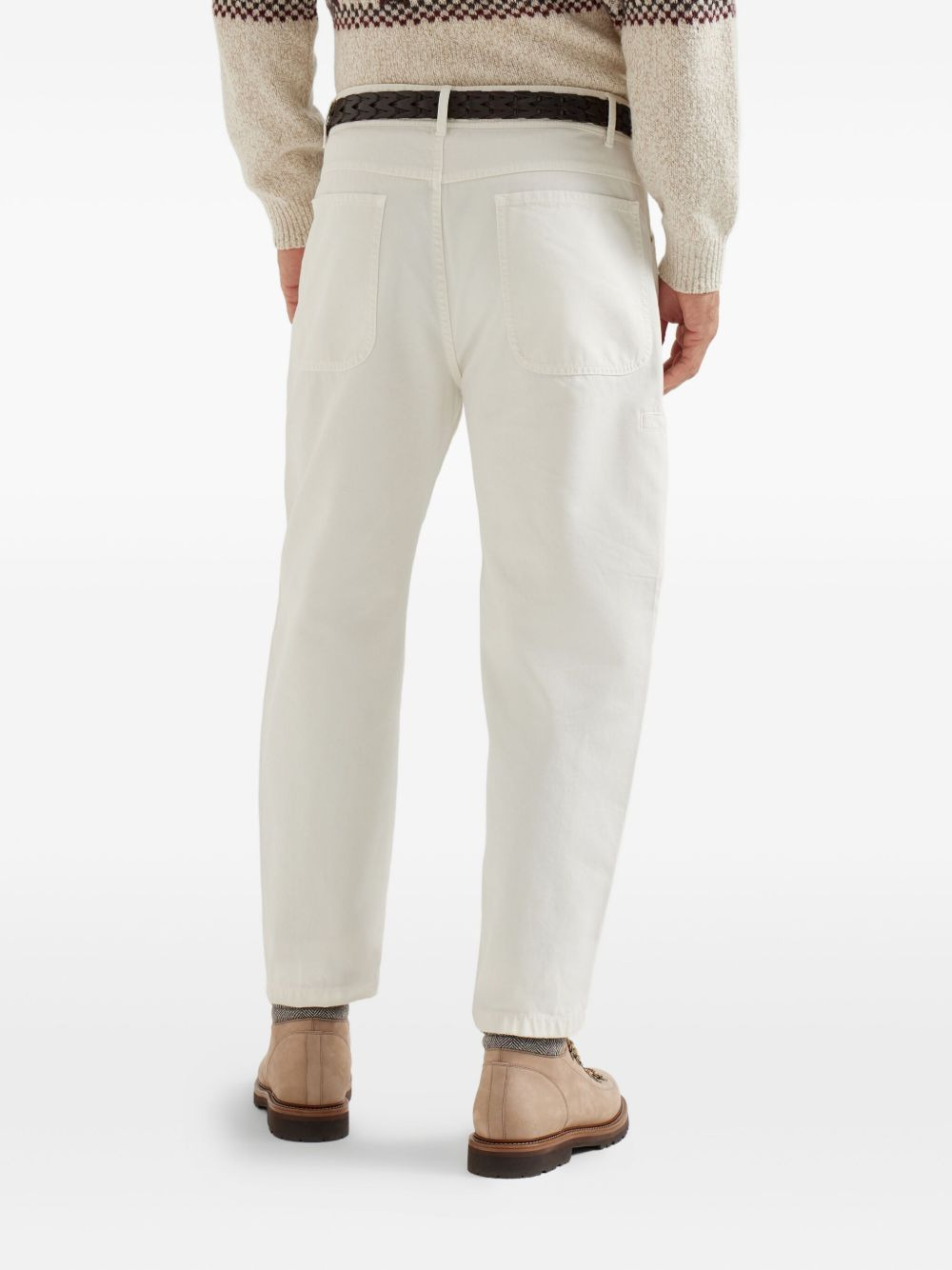 utility-pocket gabardine trousers - 5