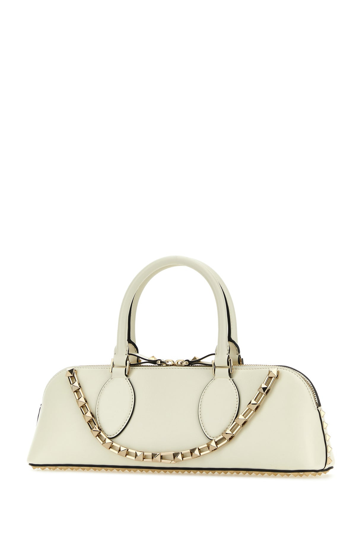 Ivory leather Rockstud East-West handbag - 2