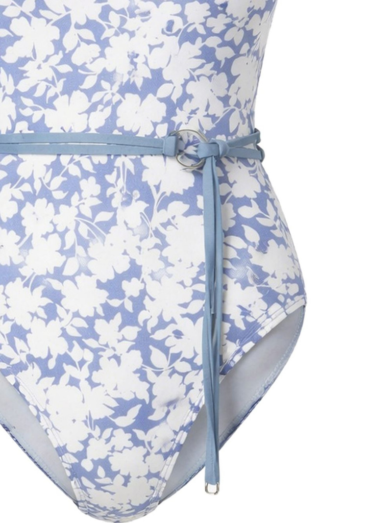 MICHAEL KORS floral-print ring-detail swimsuit outlook