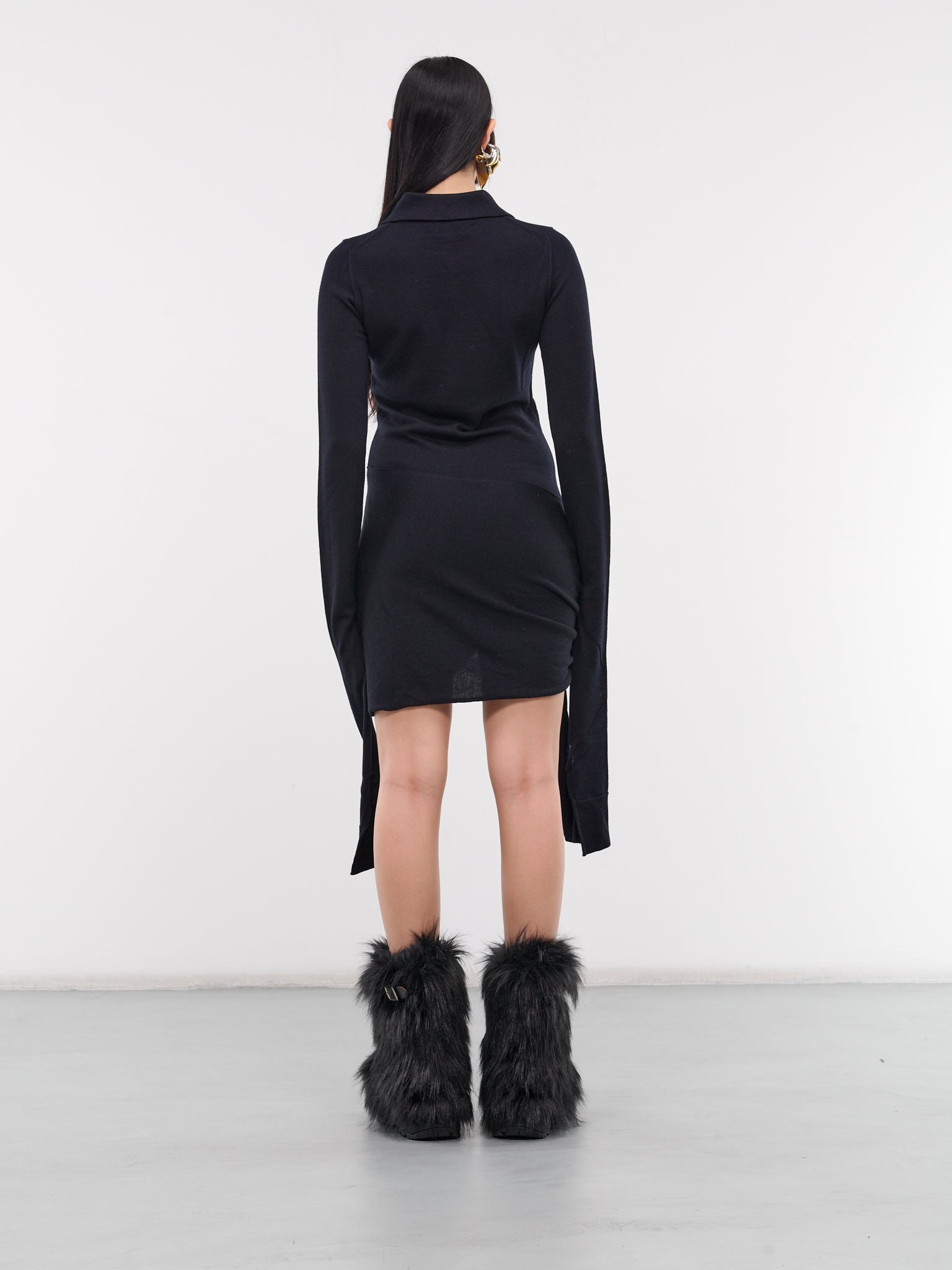 Knotted Sleeved Dress - 3