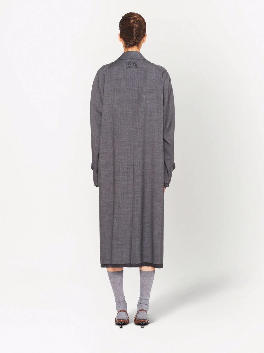 Prince of Wales check wool coat - 4