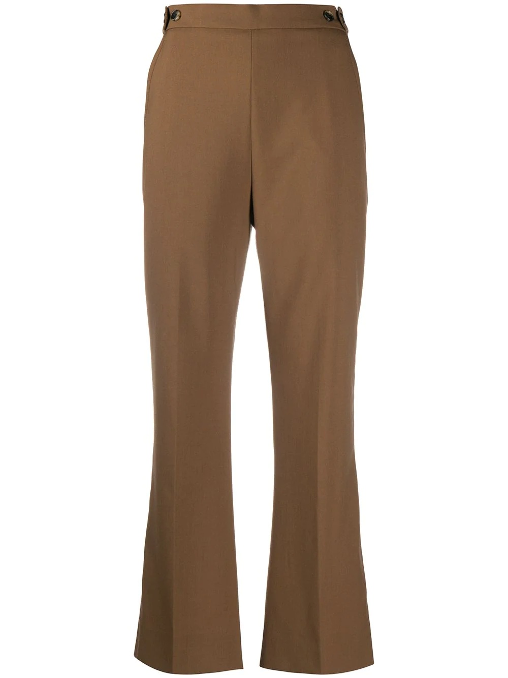 cropped kick-flare trousers - 1