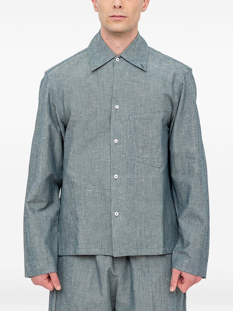 long-sleeve chambray shirt 1
