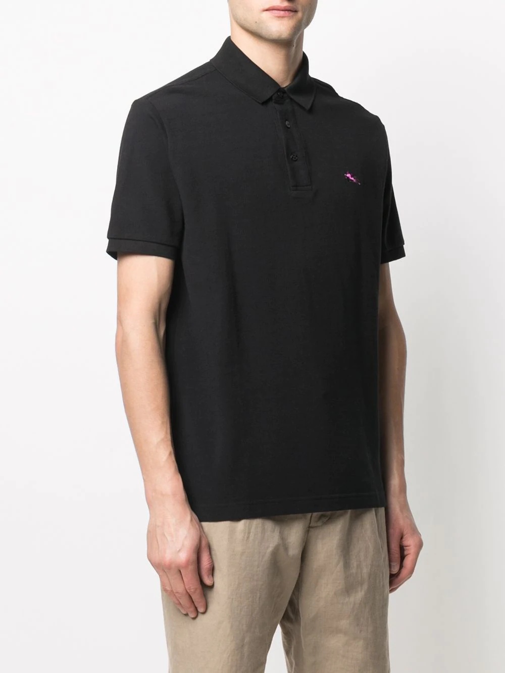 logo embroidered polo shirt - 3