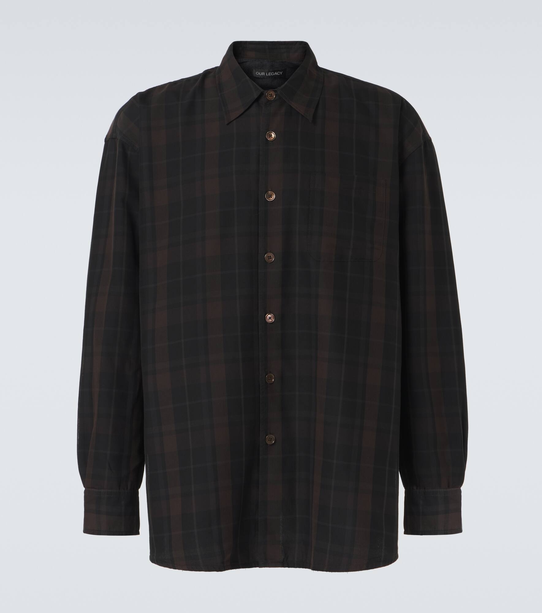 Borrowed checked shirt - 1