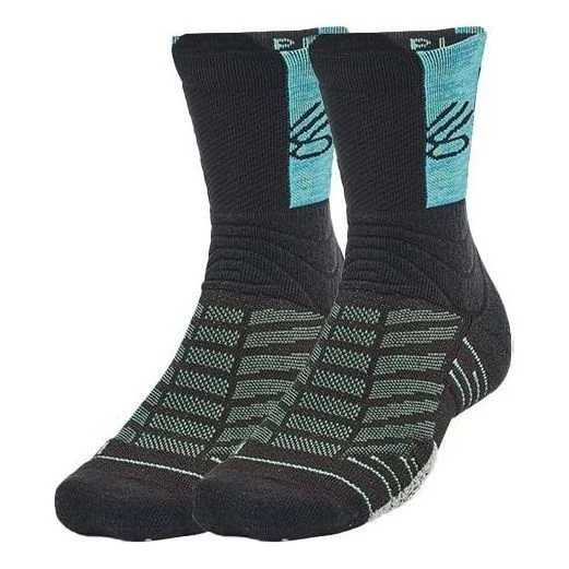 Under Armour Curry Playmaker Crew Socks 'Black Blue' 1358779-005 - 1