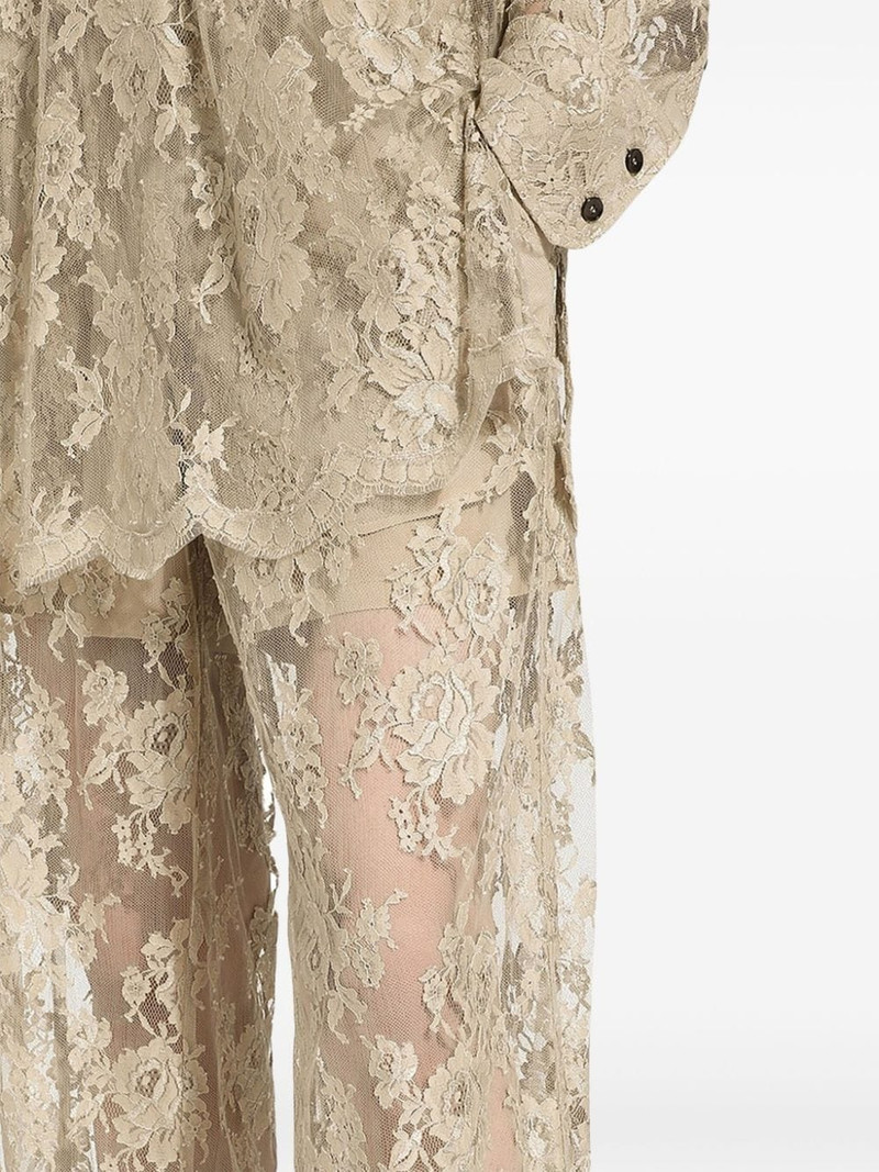 Sartoriale wide-leg lace trousers 5