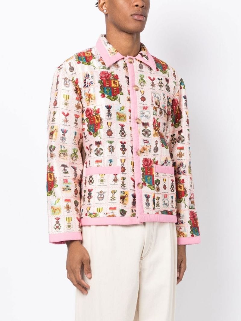 Tobacco Signet quilted jacket - 3