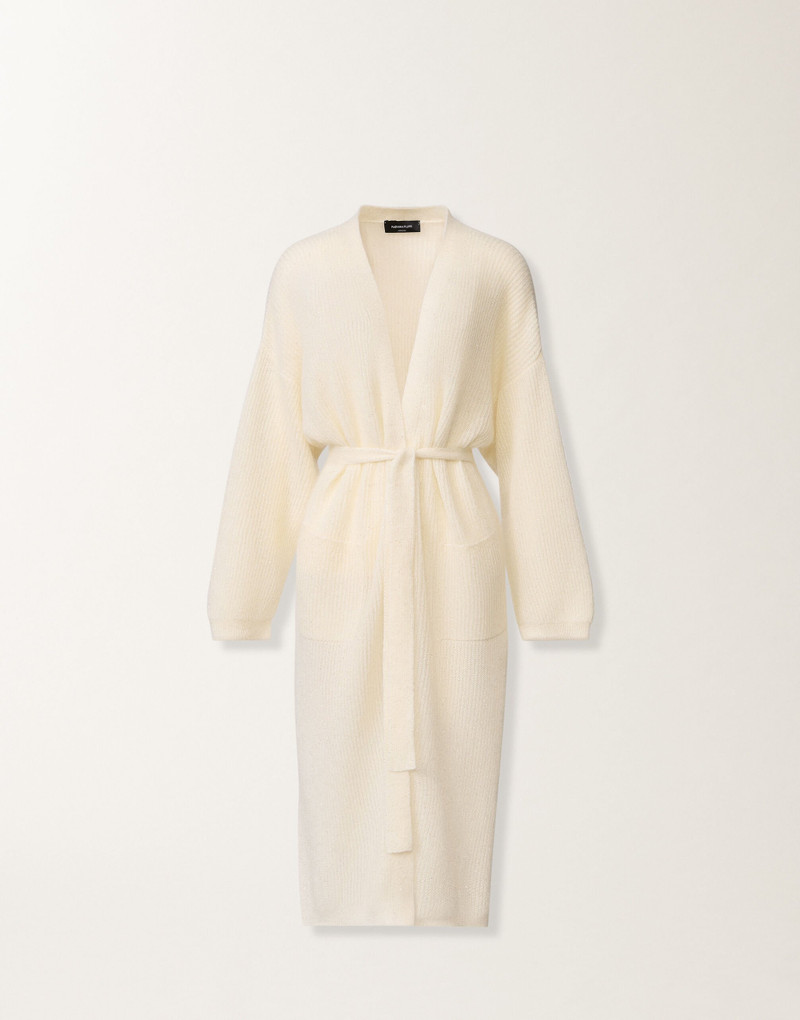 Mohair maxi cardigan with sequins 1