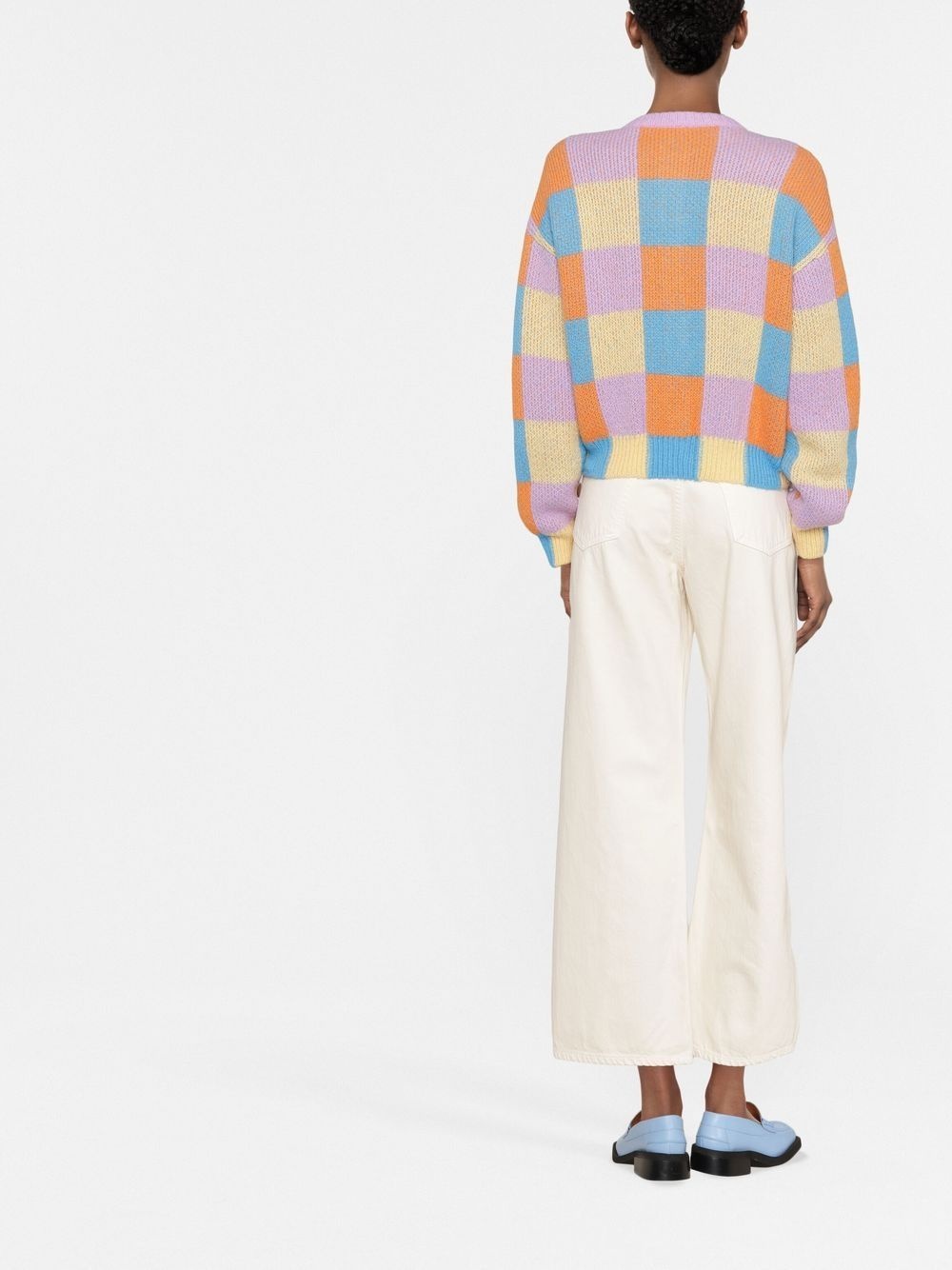 Gaucho wide-leg cotton jeans - 4