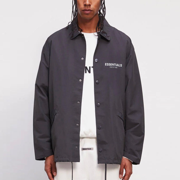 Fear of God Essentials SS21 Coach Jacket Black 0202250500021001 - 4