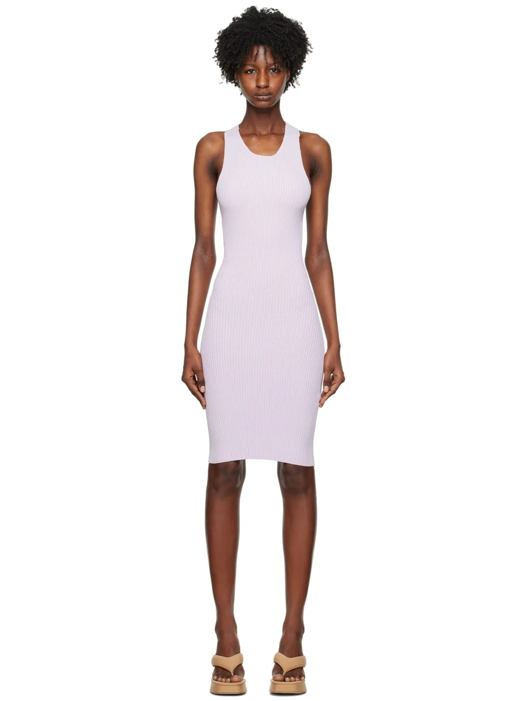 Purple Halter Midi Dress - 1