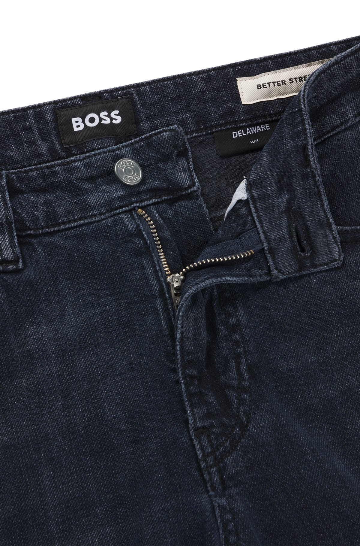 DELAWARE SLIM-FIT JEANS IN DARK-BLUE STRETCH DENIM - 6