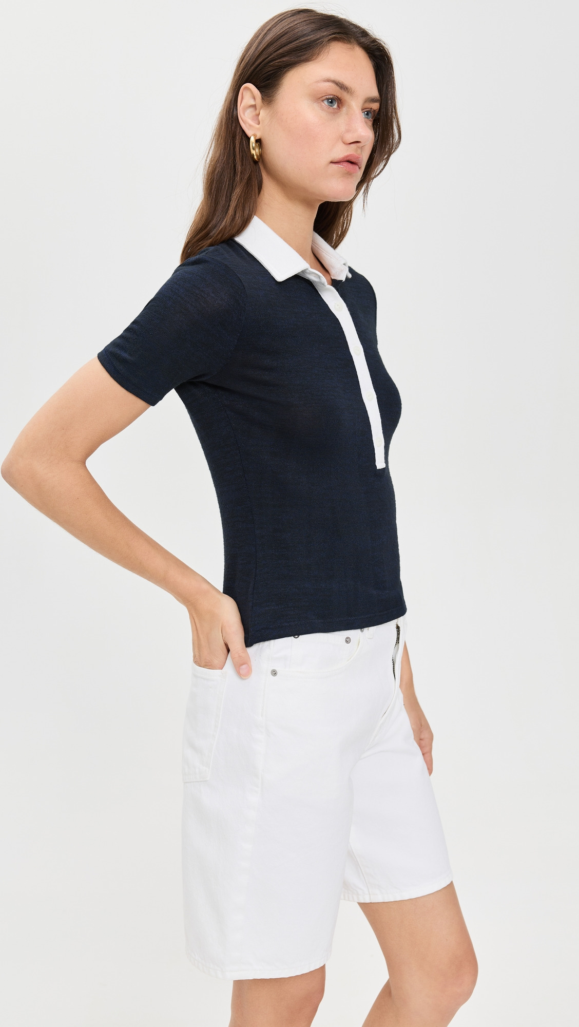 The Knit Button Short Sleeve Polo - 3