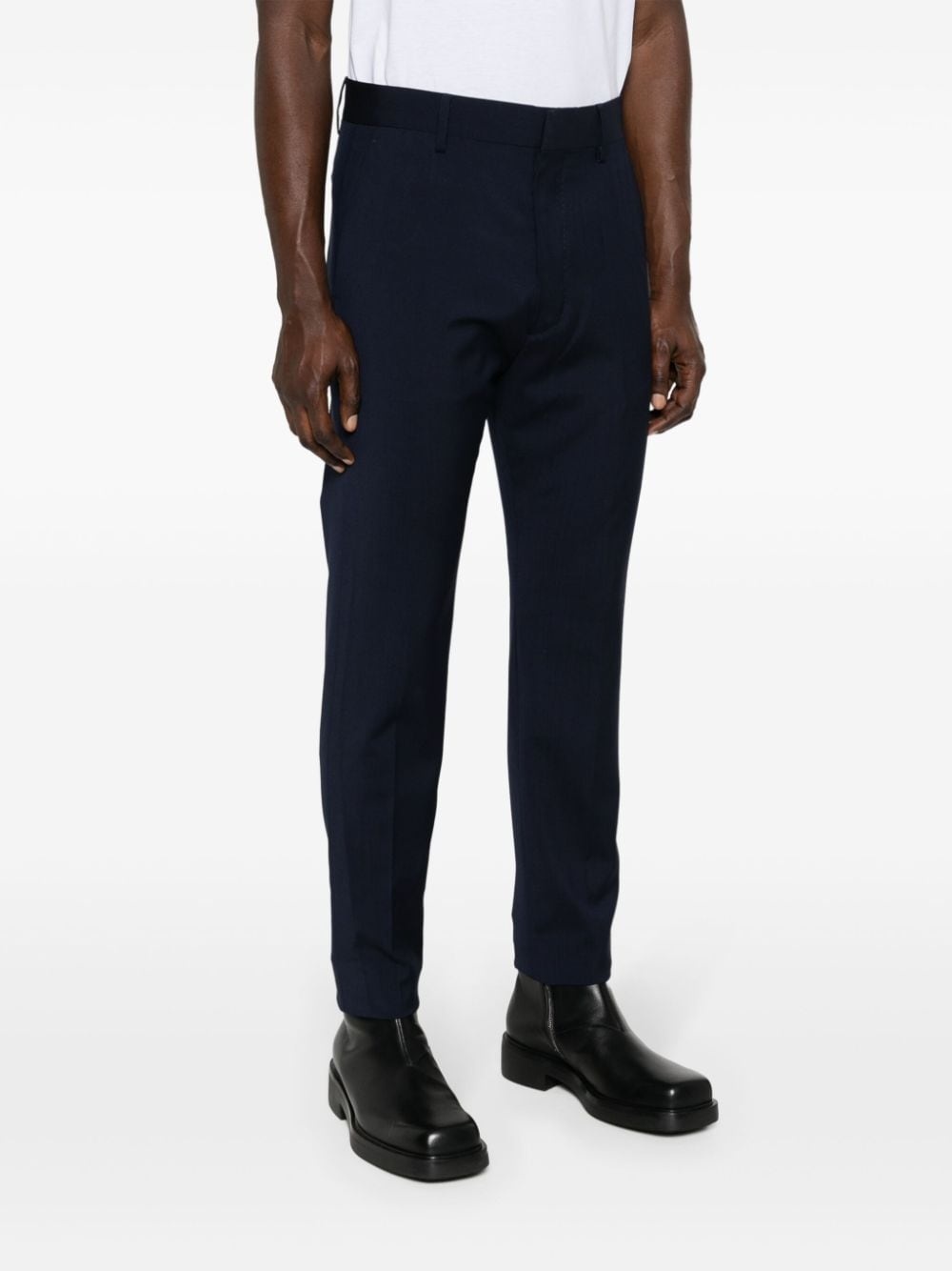 tapered virgin wool trousers - 3