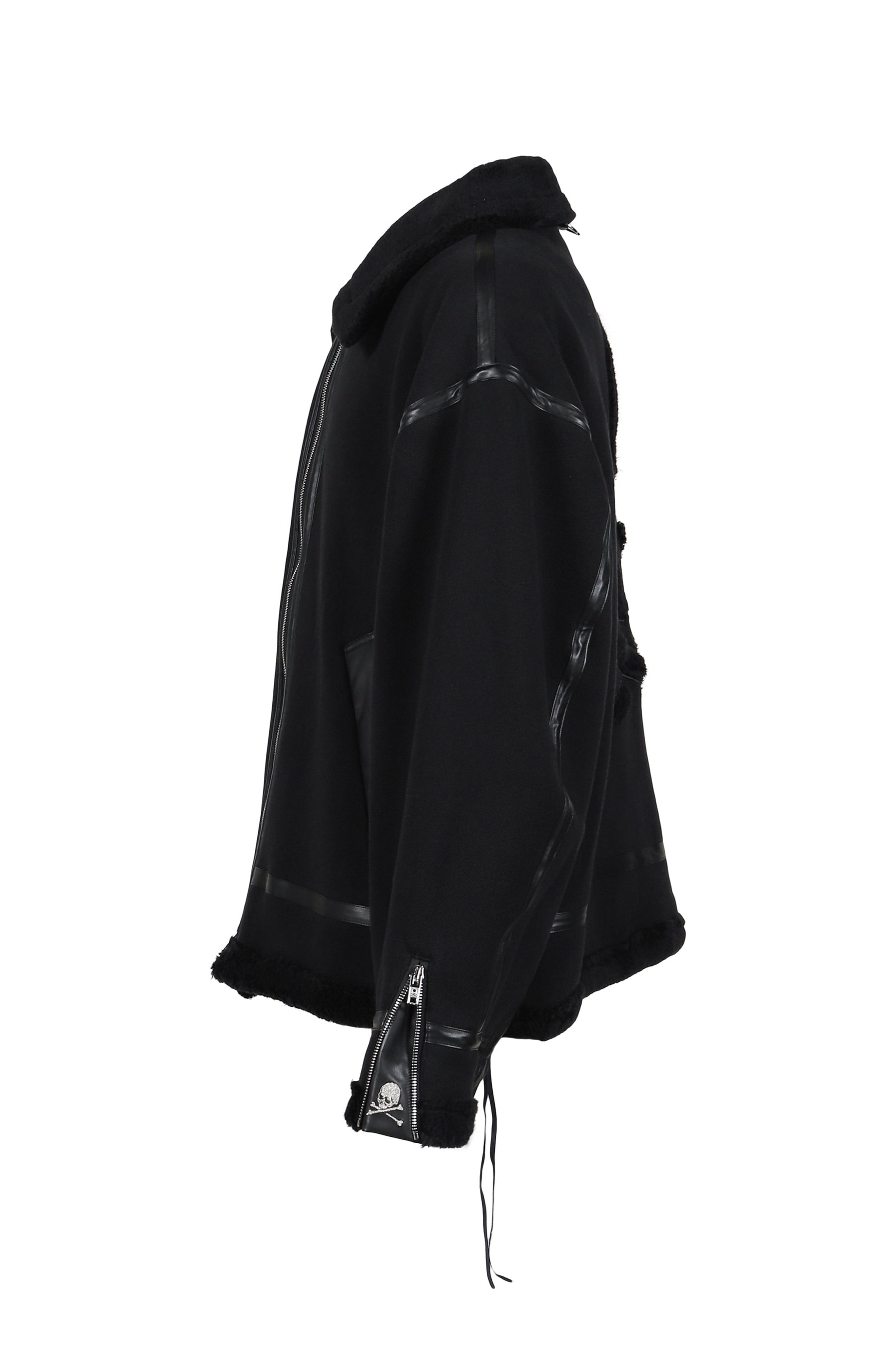 COTTON MUTON JACKET / BLK - 3