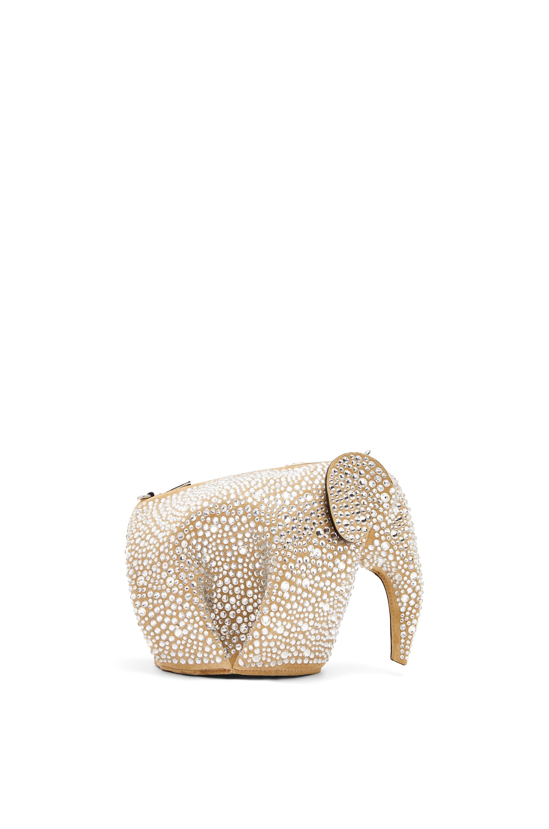 Mini Elephant bag in suede and strass - 4