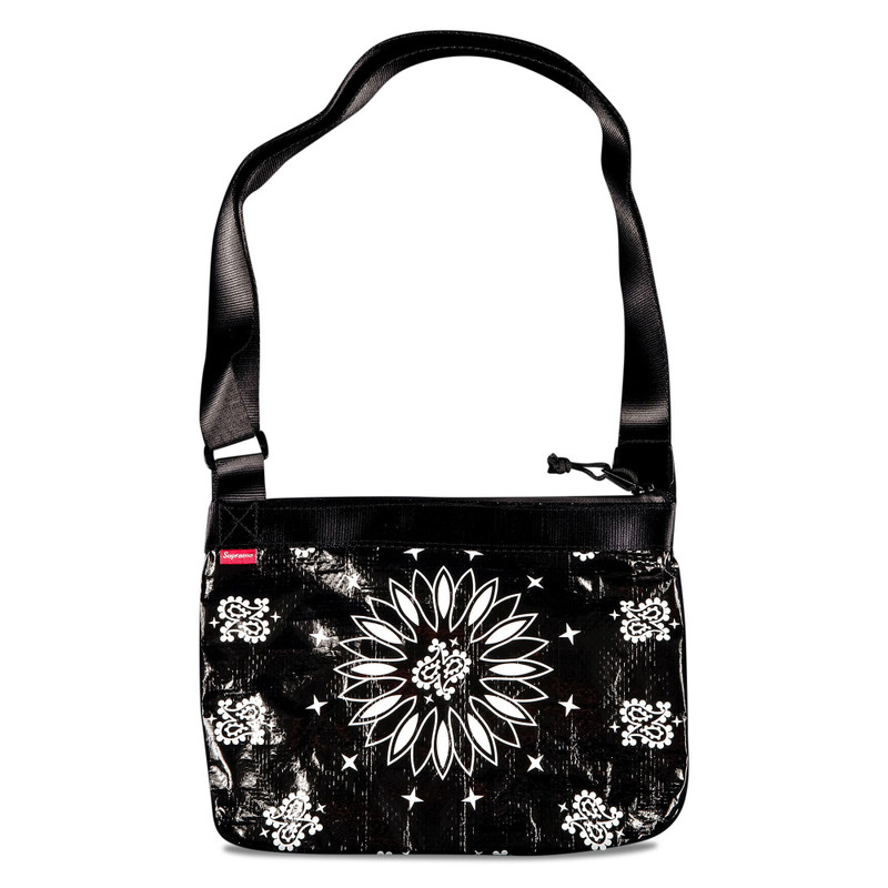 Supreme Supreme Bandana Tarp Side Bag 'Black' outlook