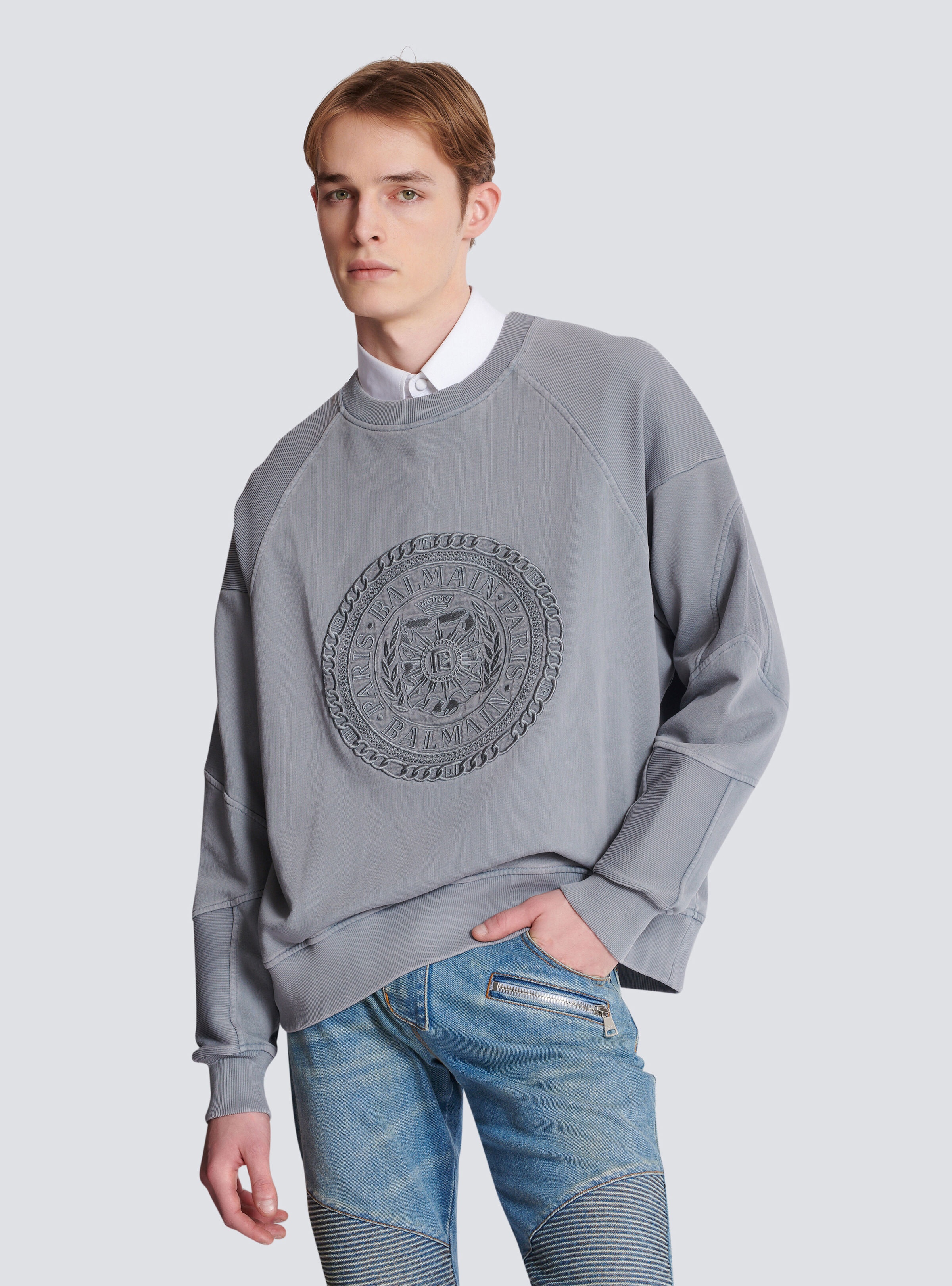 Embroidered Balmain Médaille sweatshirt - 6