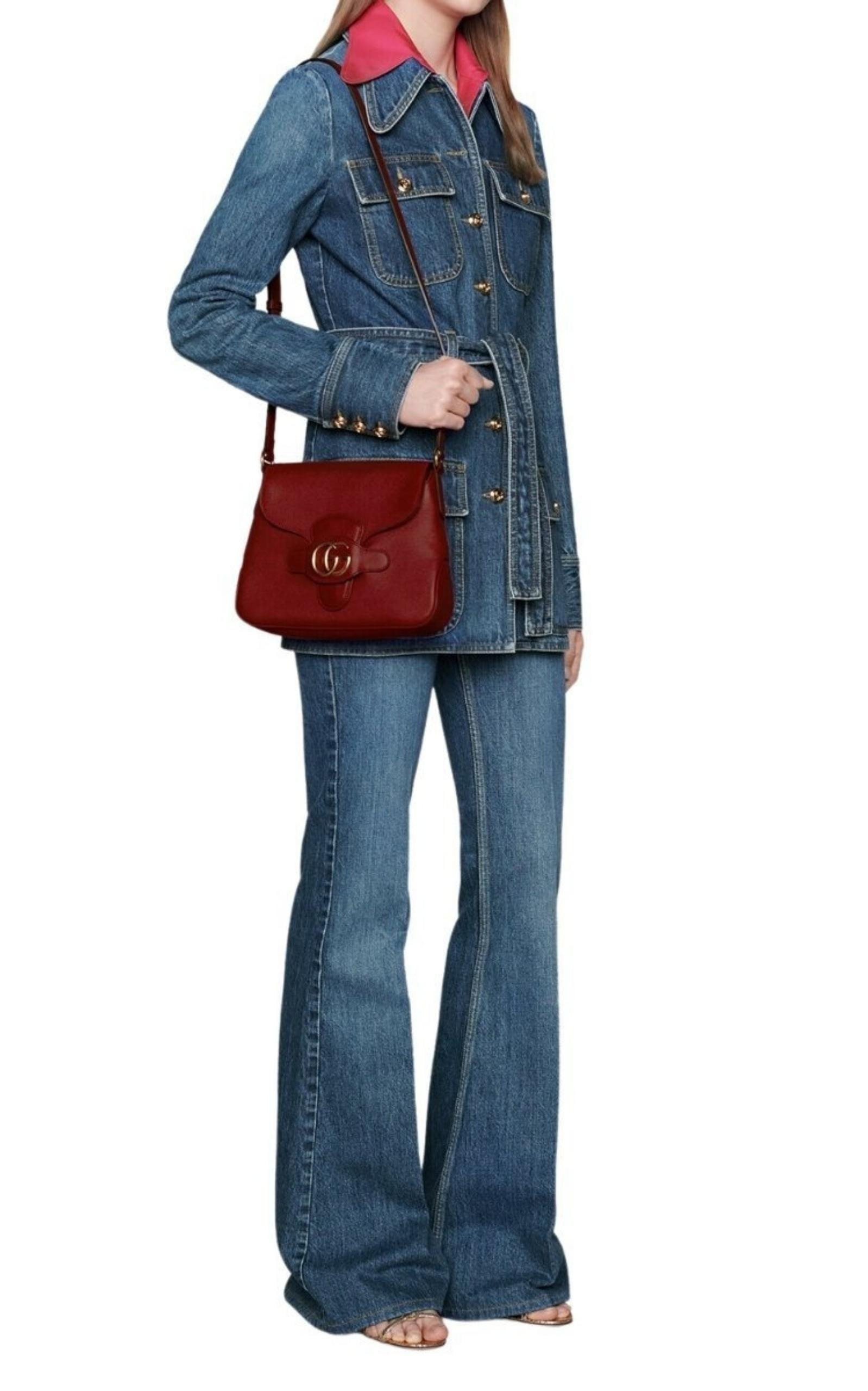Small Messenger with Double GG Bag in Red - 2