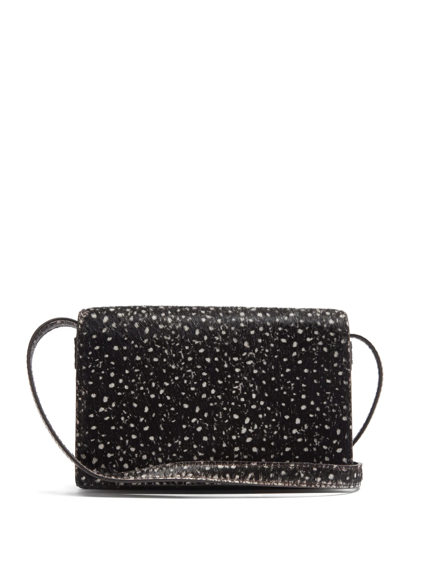 Satchel mini speckled leather cross-body bag - 1