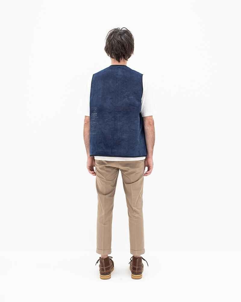 TANA DEERSKIN DOWN VEST (N.D.) INDIGO - 4