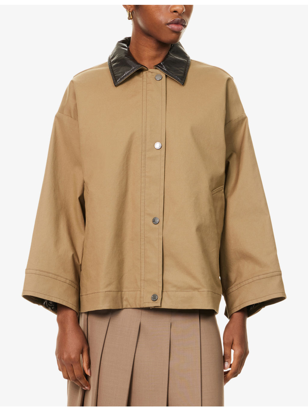 Dorema Contrast-Collar Cotton Blend Jacket - 3