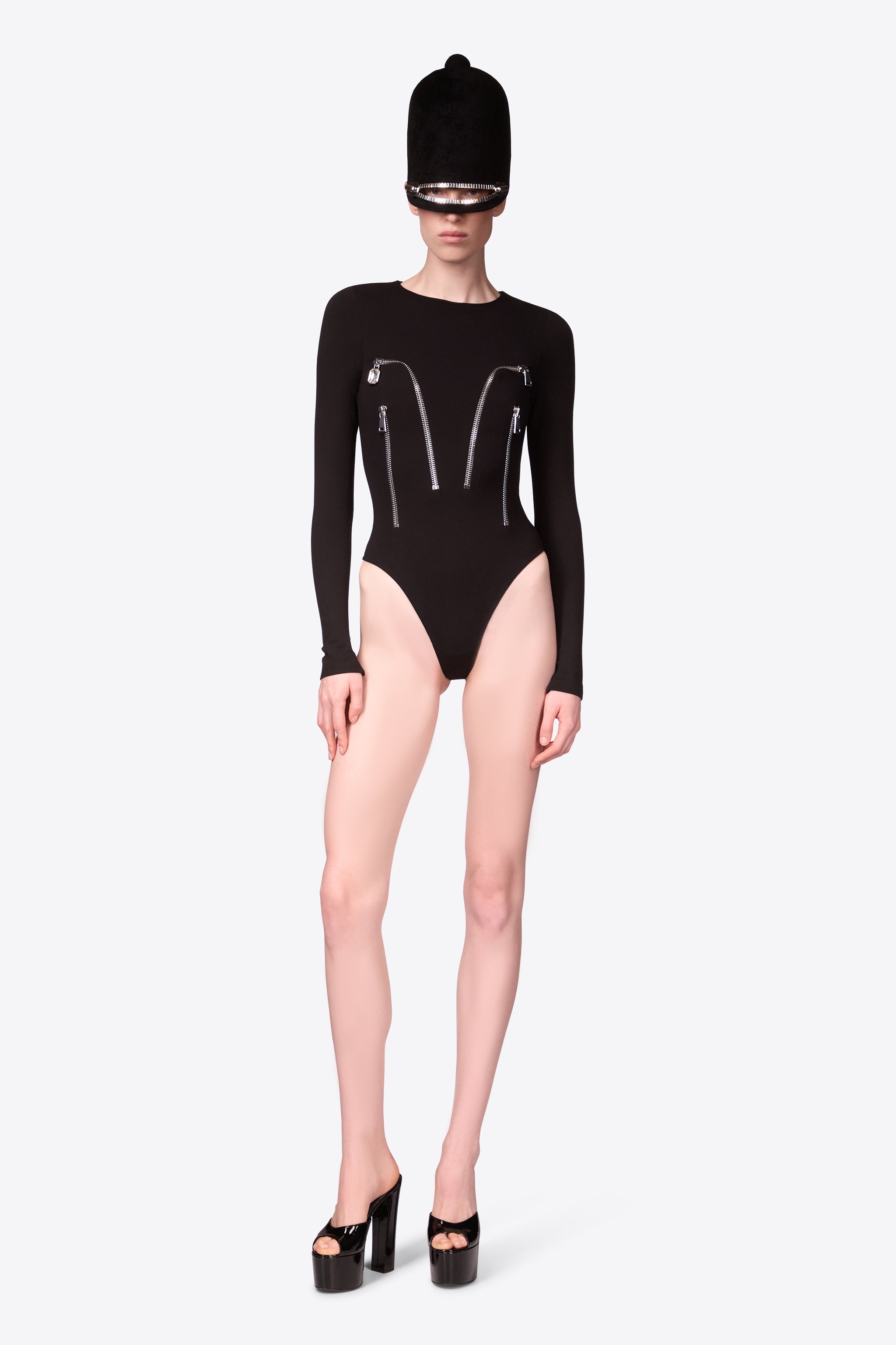 LONG SLEEVE ZIPPER BODYSUIT - 4