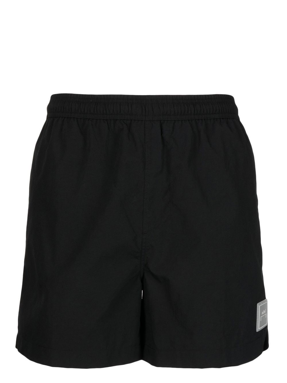 logo-patch swim shorts - 1