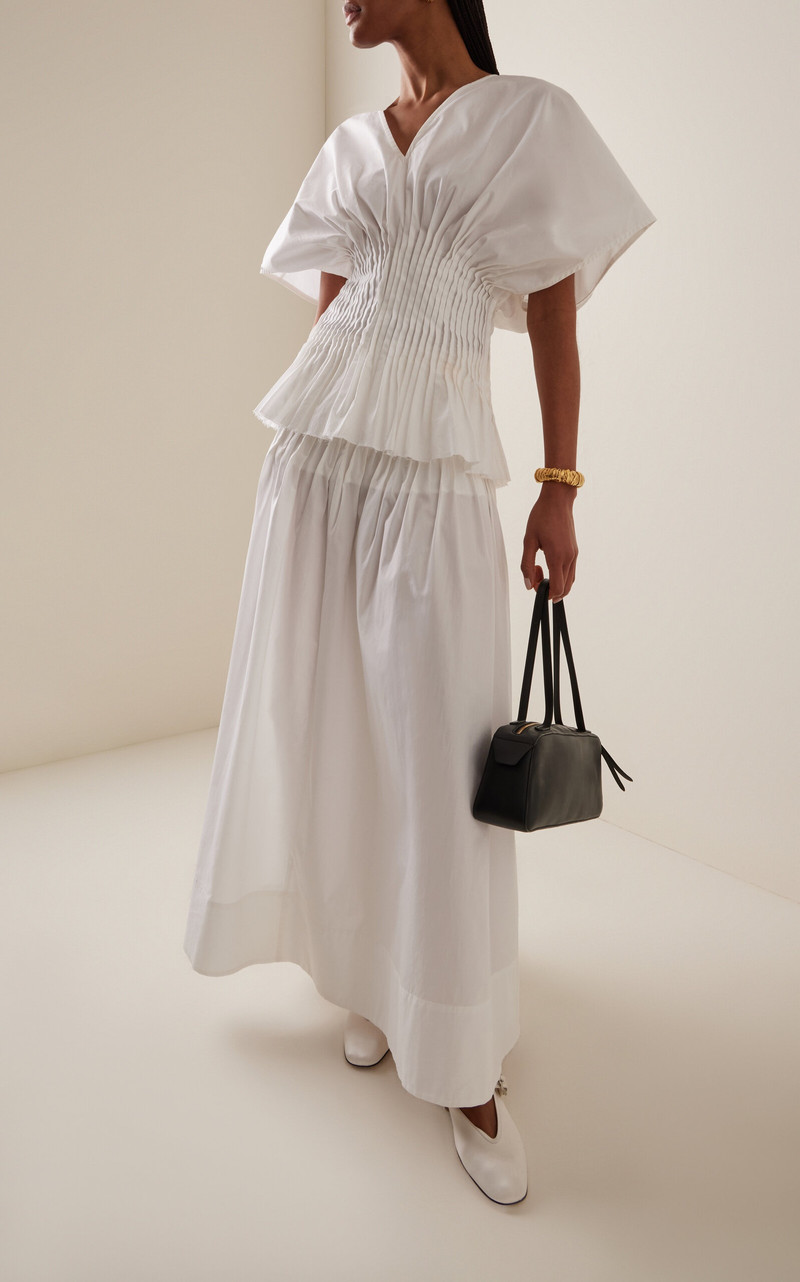 House of Dagmar Cotton Poplin Maxi Skirt white outlook