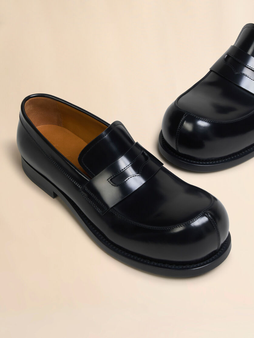BLACK LEATHER NEW WAVE LOAFER - 5