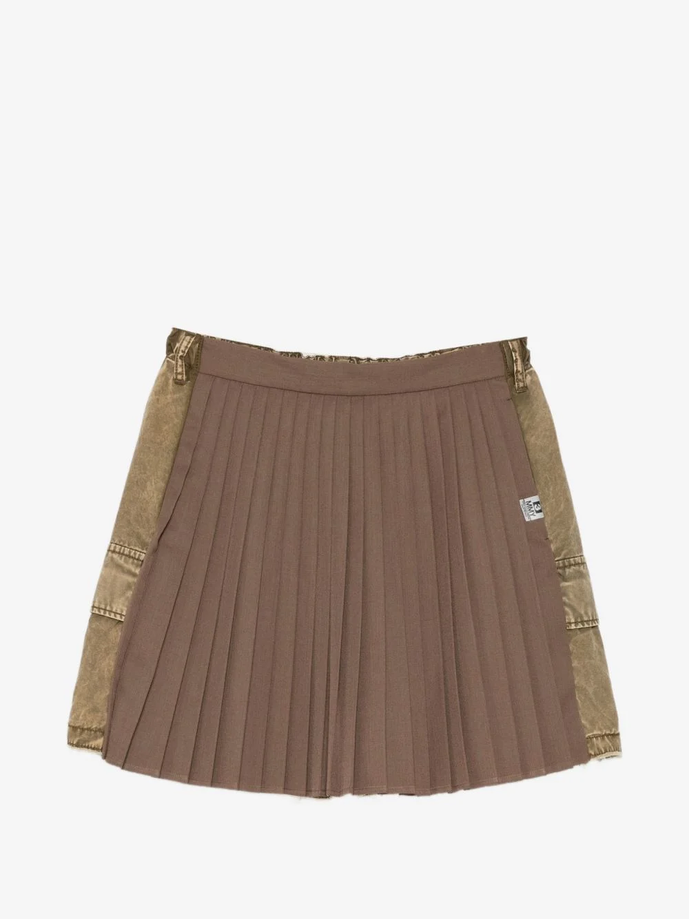 pleated panelled skirt - 1
