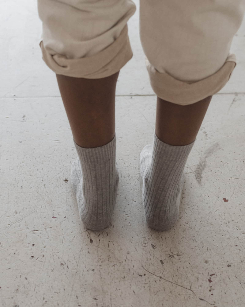 Rib Overankle Socks - Organic Cotton Rib 3