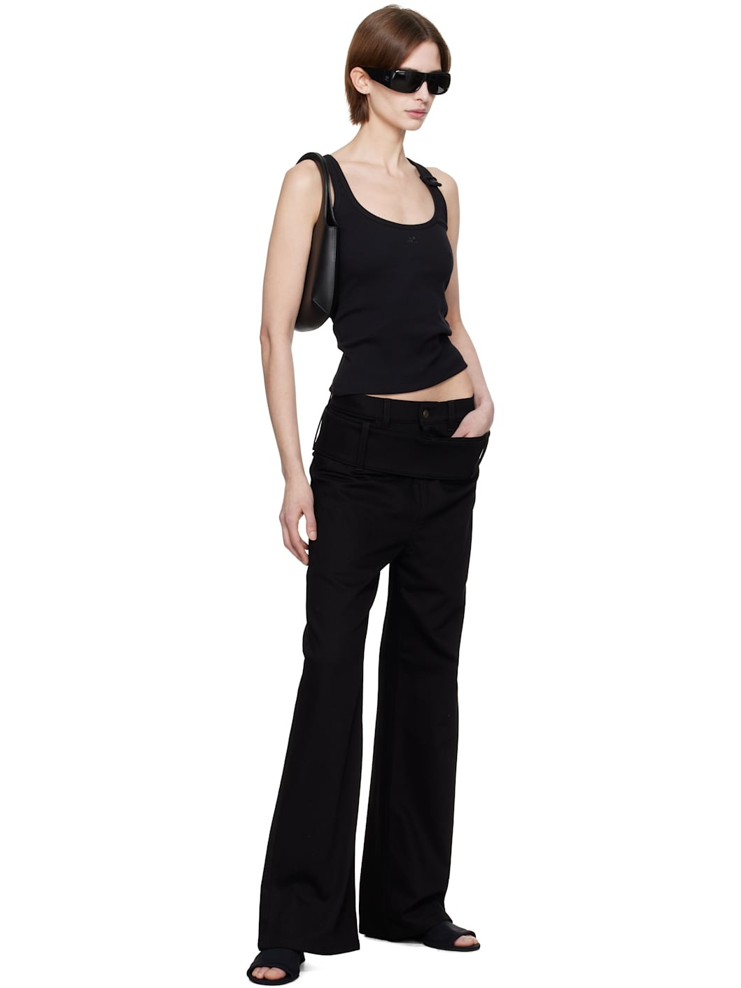Black 90's Rib Tank Top - 4