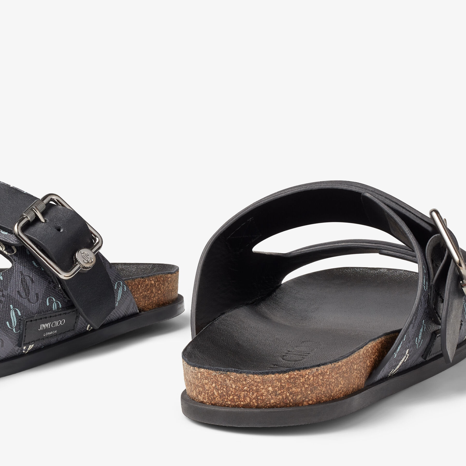 Etta City Sandal
Smoke Leather Sandals with JC Monogram - 3