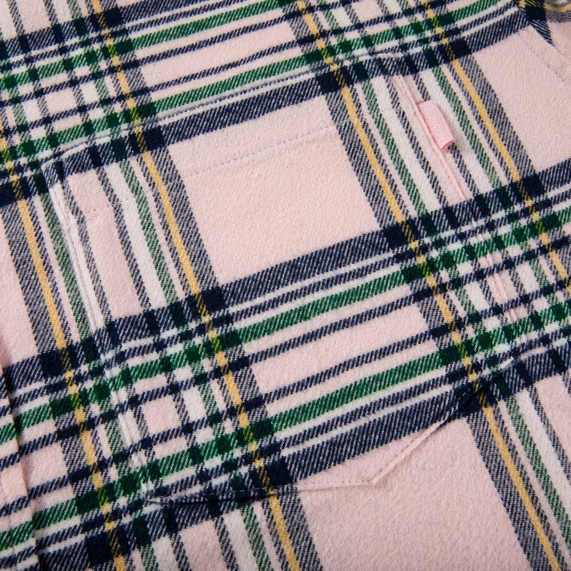 Supreme Tartan Flannel Shirt 'Pale Pink' - 2