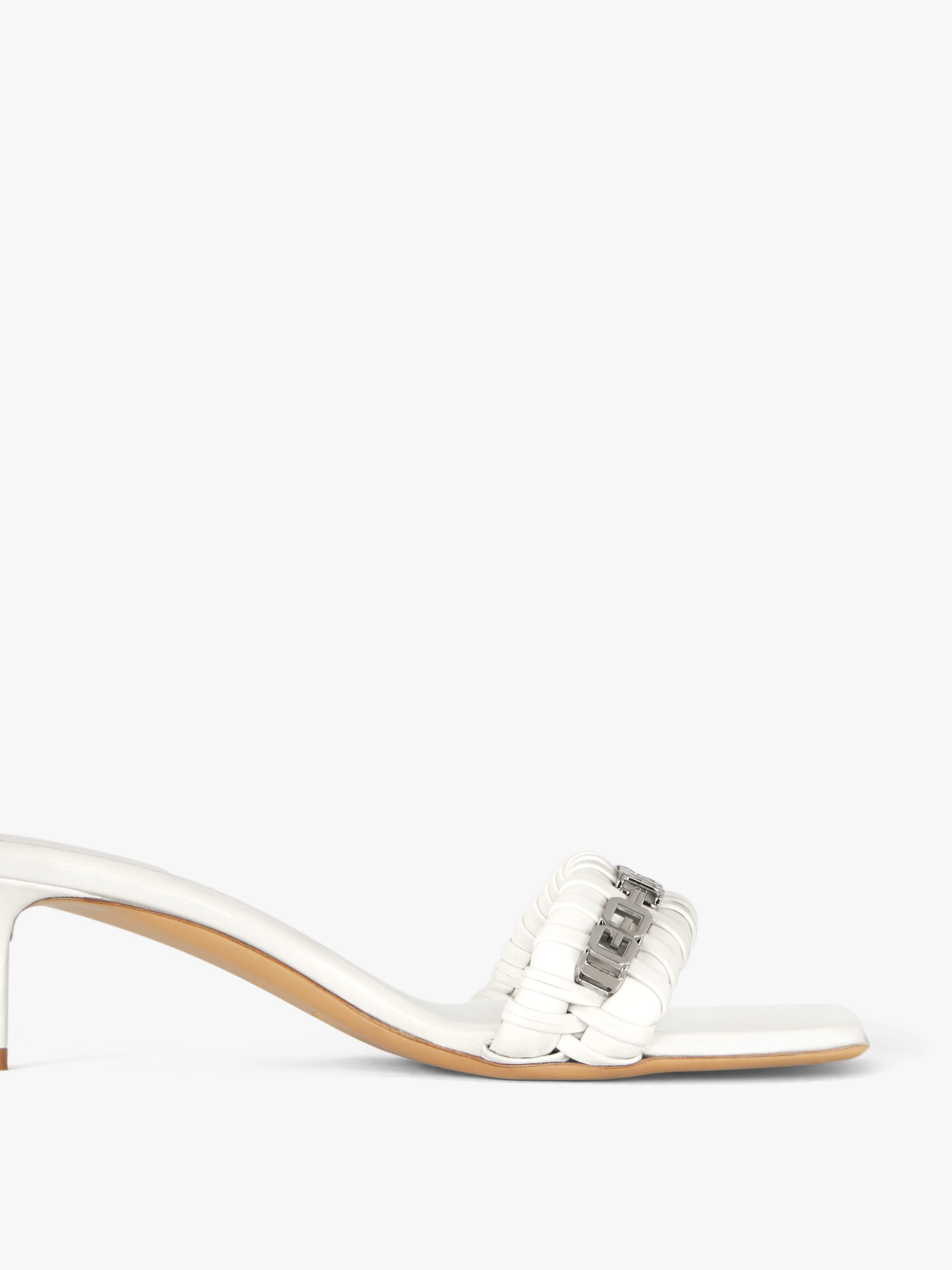 G WOVEN SANDALS IN LEATHER - 5