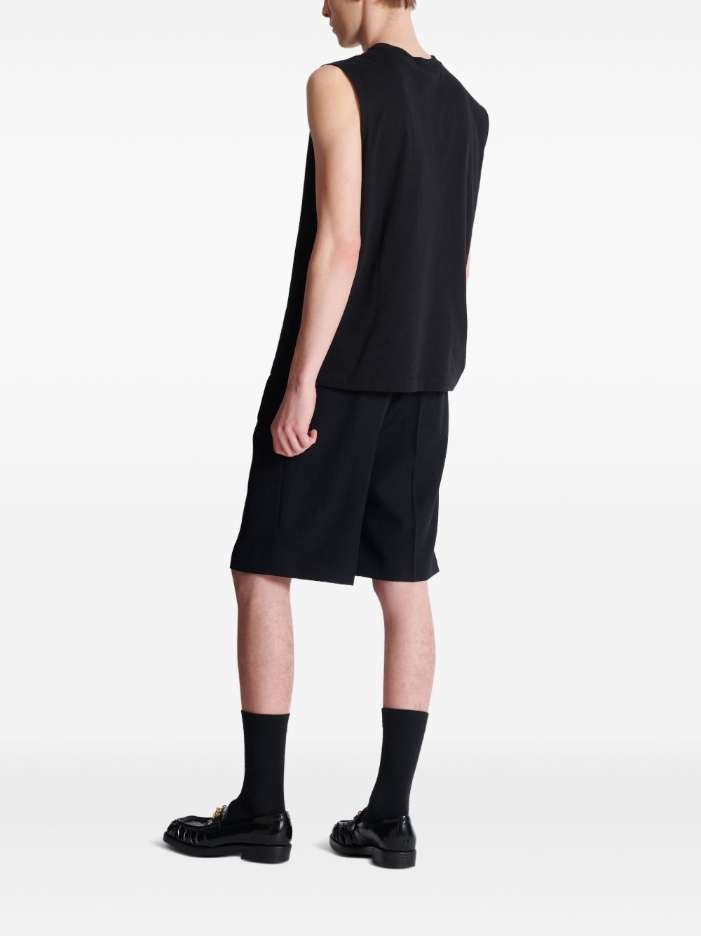 logo-embroidered tank top - 4