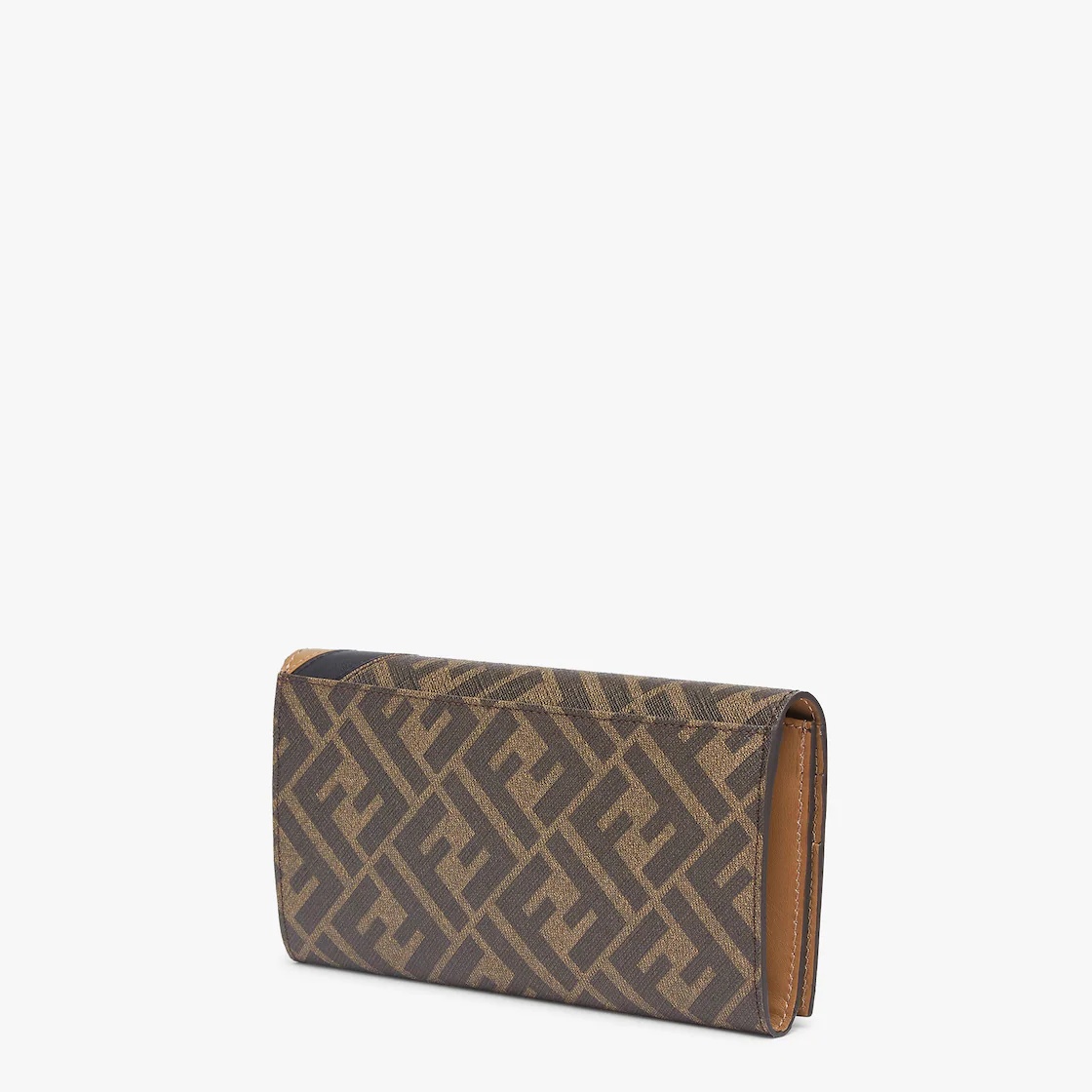 Continental wallet with flap. Flat pocket on back. Interior features cardholder slots, a spacious gu - 2