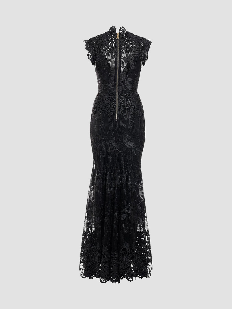 Women's Stolen Dreams Lace Floral-Appliqué Mermaid Gown - Black 8