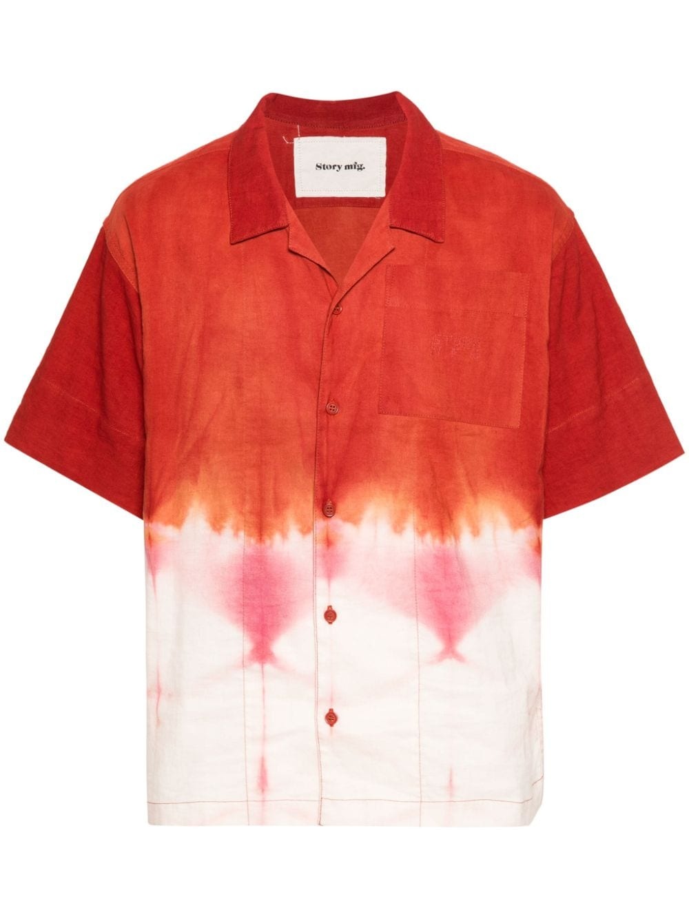 Greetings Grapefruit Clamp-dye shirt - 1