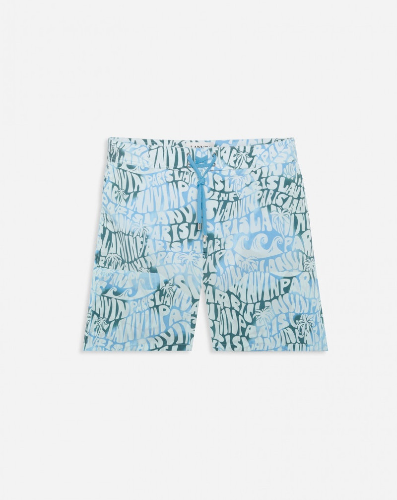 SWIM SHORTS WITH LANVIN WAVE LOGO 1