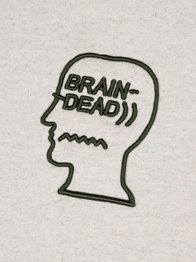 BRAIN DEAD logo-embroidered hoodie outlook
