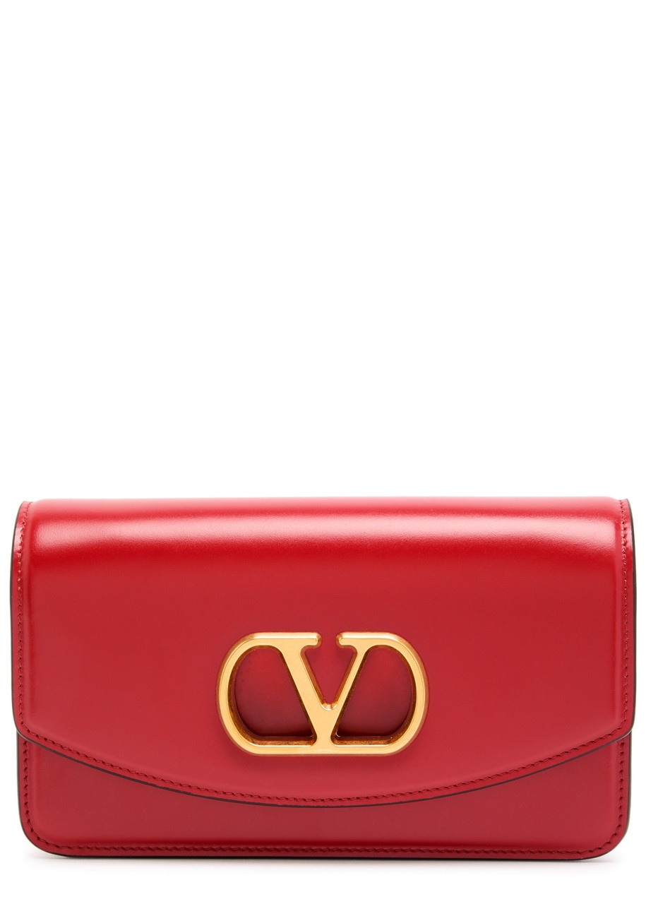 Valentino Garavani Vain Small Leather Clutch - 1
