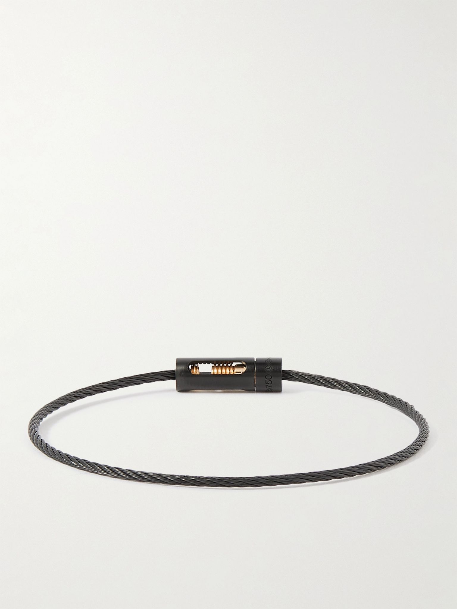 5g Recycled Titanium, Polished-Ceramic, Stainless Steel and 18-Karat Gold Bracelet Black - 3