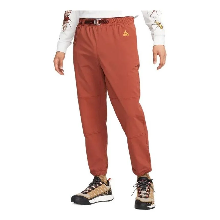 Men's Nike Solid Color Logo Printing Bundle Feet Sports Cozy Breathable Woven Casual Pants/Trousers - 1